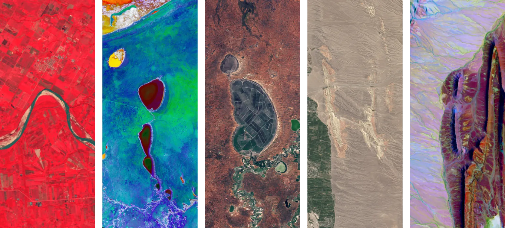 NIDHI spelled in Landsat satellite imagery